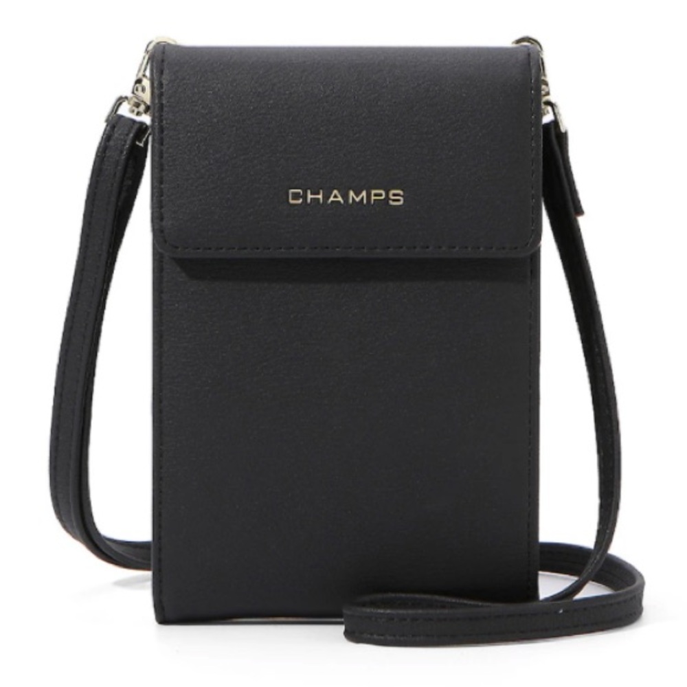 Champs Black Crossbody Bag